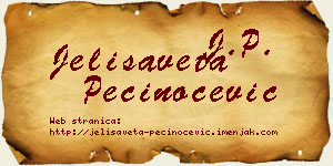 Jelisaveta Pečinoćević vizit kartica